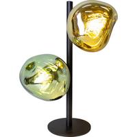 Tischleuchte Canopus Multicolor D: 16 cm - Multicolor/Schwarz, Basics, Glas/Metall (16/40cm)