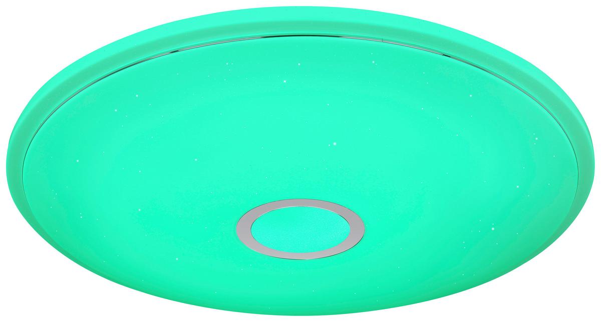LED-Deckenleuchte Thilo Ø 50 cm dimmbar - Chromfarben/Weiß, MODERN, Kunststoff/Metall (50/6,5cm) - Luca Bessoni