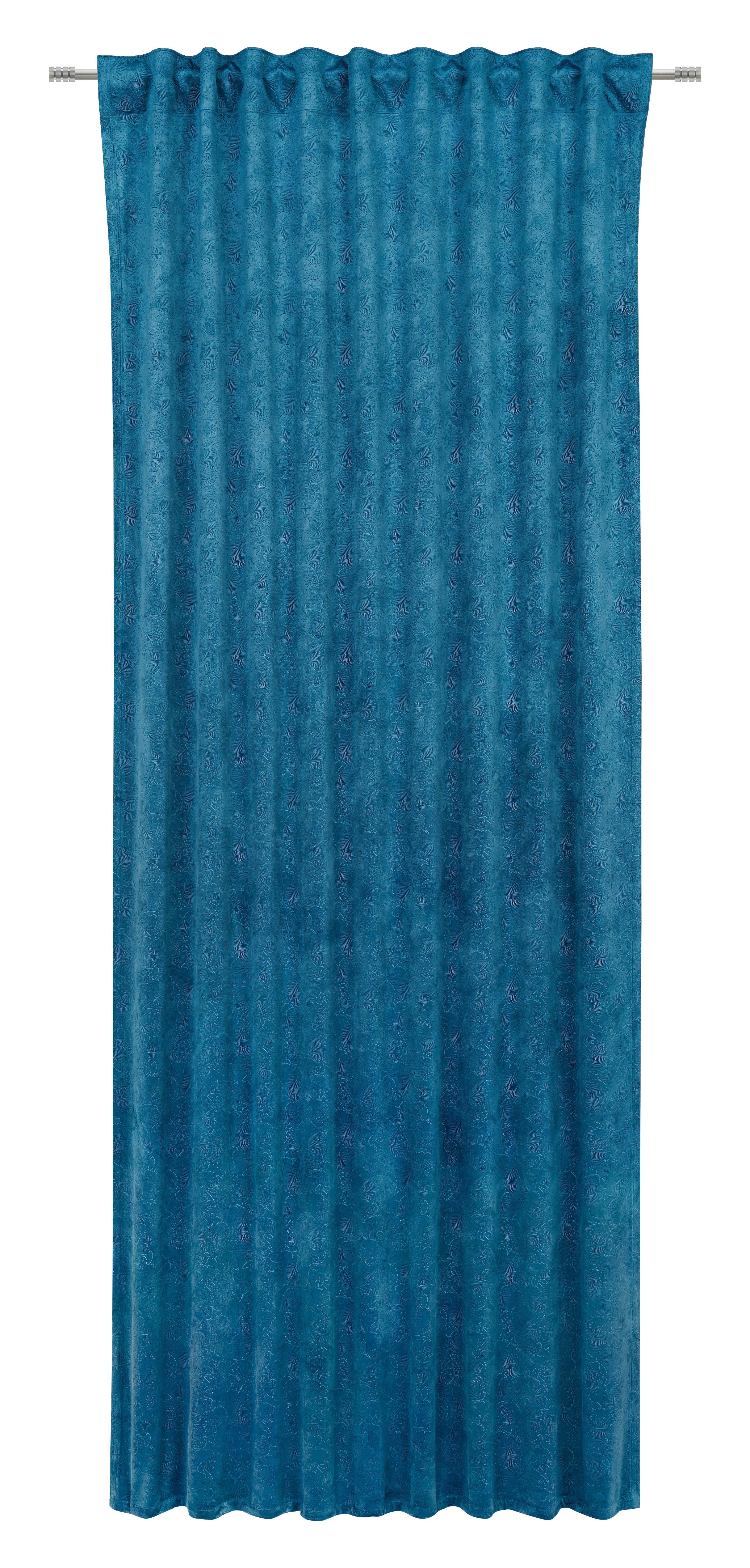 Készfüggöny Kb. 135/245cm - olajkék, Romantik / Landhaus, textil (135/245cm) - James Wood