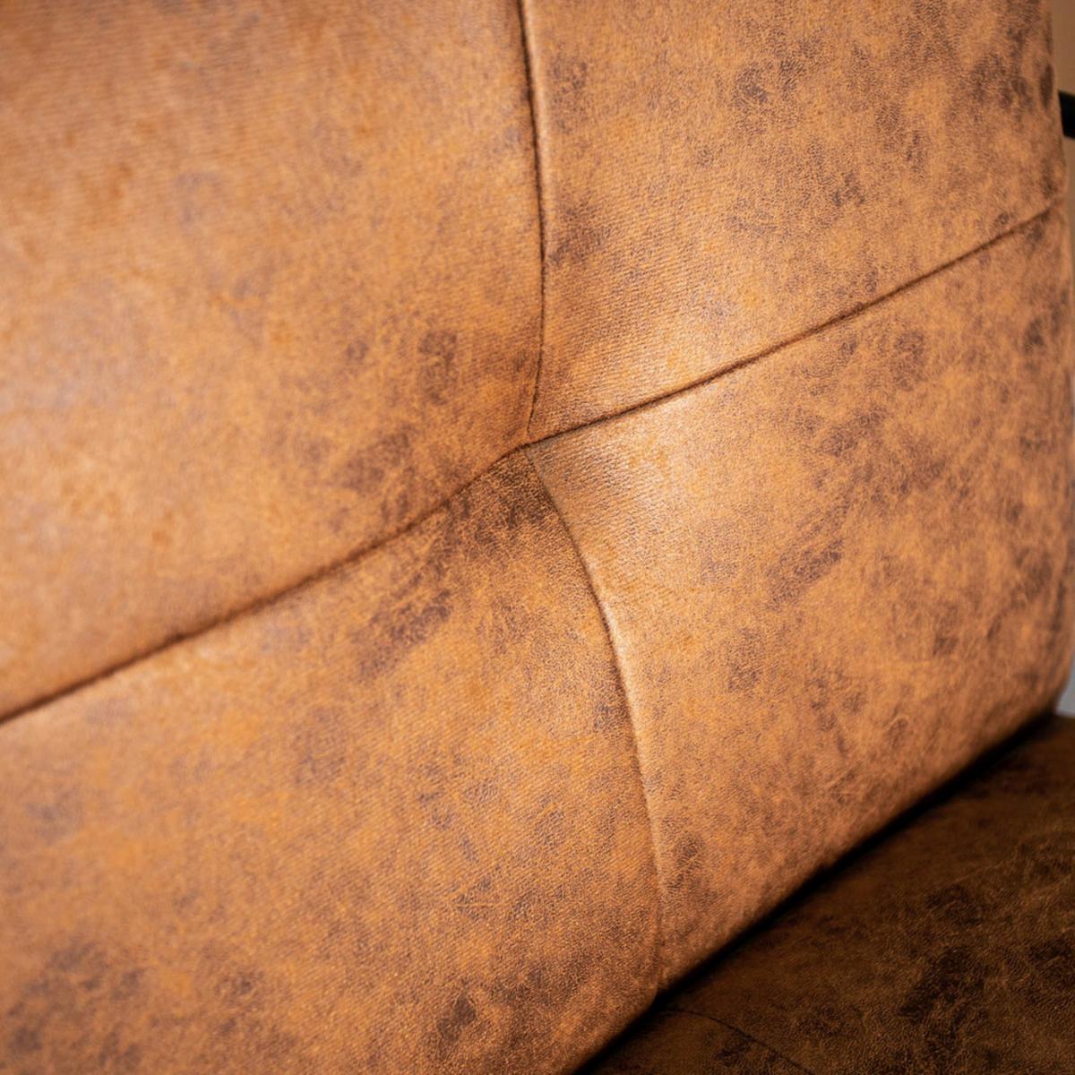 Sessel Bilbao - Cognac/Schwarz, MODERN, Textil/Metall (65/80/68cm) - MID.YOU