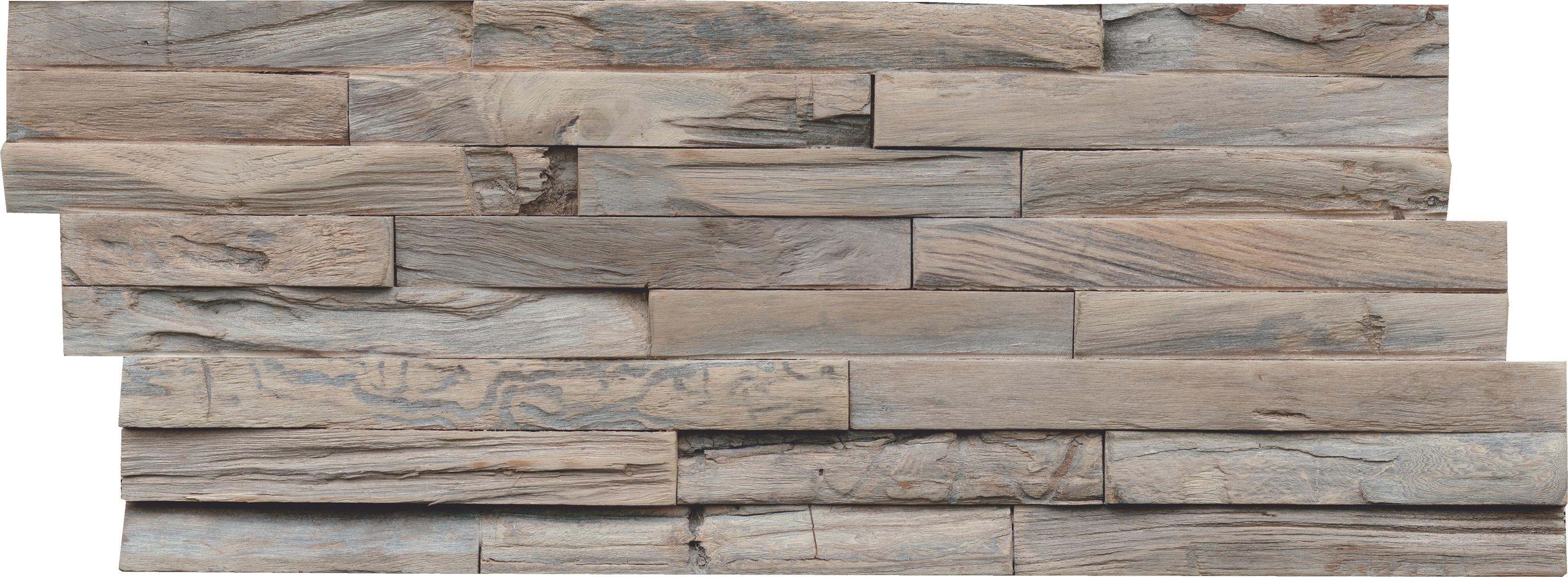 Wandverkleidung Teak Elegance Gun Smoked - Hellbraun, Basics, Holz (50/20/2cm)