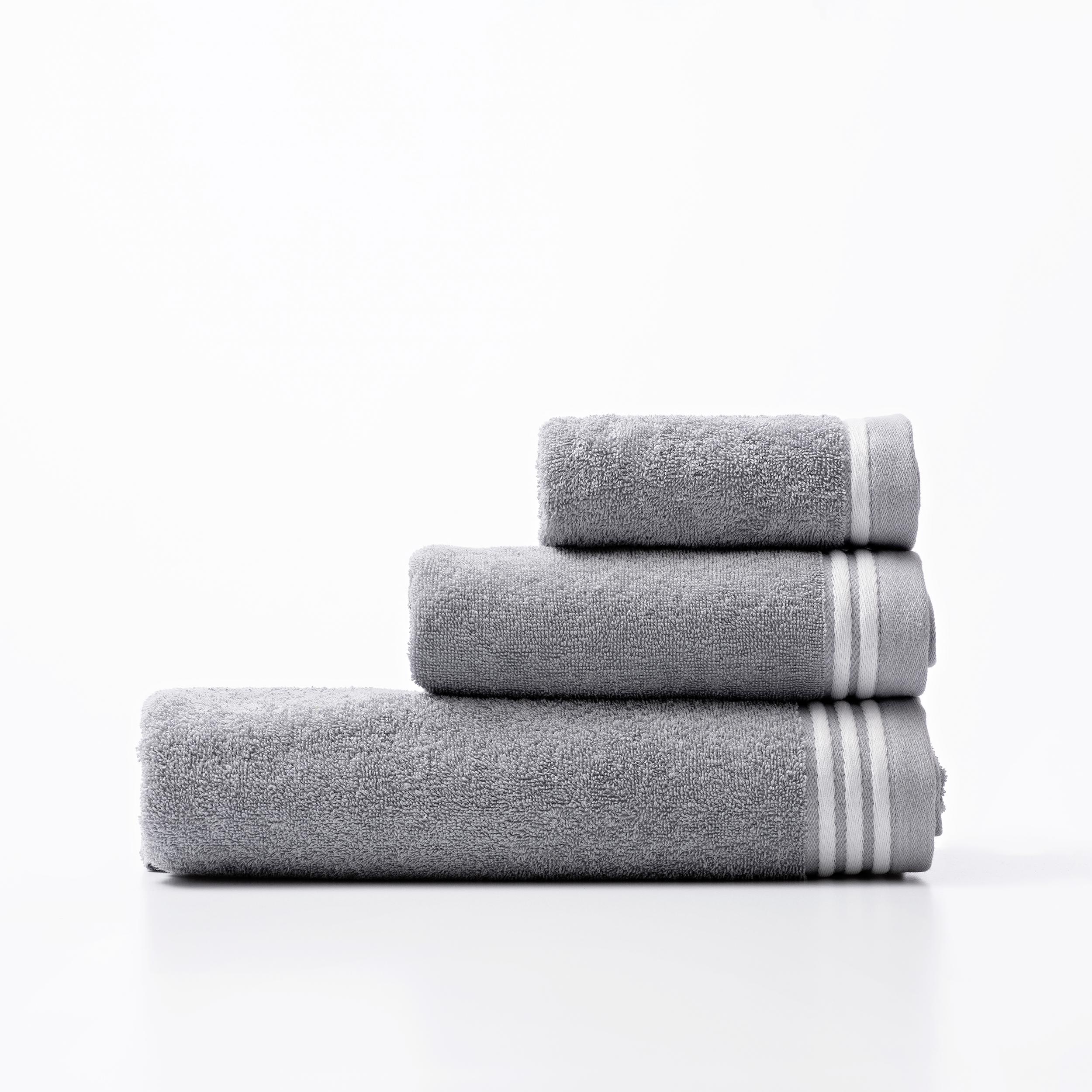 Badetücher Benetton Frottier 450 G/M2 Grau 3er-Pack - Grau, Basics, Textil - Masterpro