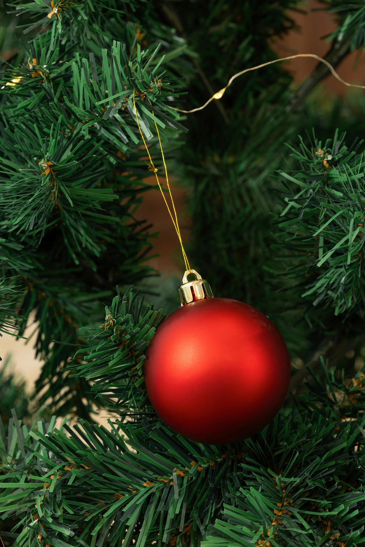 Christbaumkugel-set Julia - Rot, KONVENTIONELL, Kunststoff (6cm) - Luca Bessoni