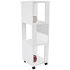Regal Auf Rollen Rolly B 34cm, Weiß - Weiß, MODERN, Holzwerkstoff/Kunststoff (34/111/34cm)