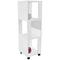 Regal Auf Rollen Rolly B 34cm, Weiß - Weiß, MODERN, Holzwerkstoff/Kunststoff (34/111/34cm)