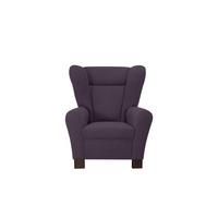 Křeslo ušák CHANDLER, fialová - hnědá/purpurová, Design, dřevo/kompozitní dřevo (95/109/97cm) - Ondega