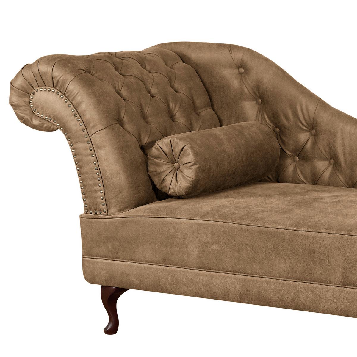 Récamiere Pako Braun B: 185cm - Braun, Design, Textil (185/93/75cm) - Livetastic