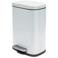 Kosmetikeimer Akira 5L Weiß Metall LBH: 21,4x17,6x30 cm - Schwarz/Weiß, Basics, Kunststoff/Metall (21,4/17,6/30cm) - Spirella