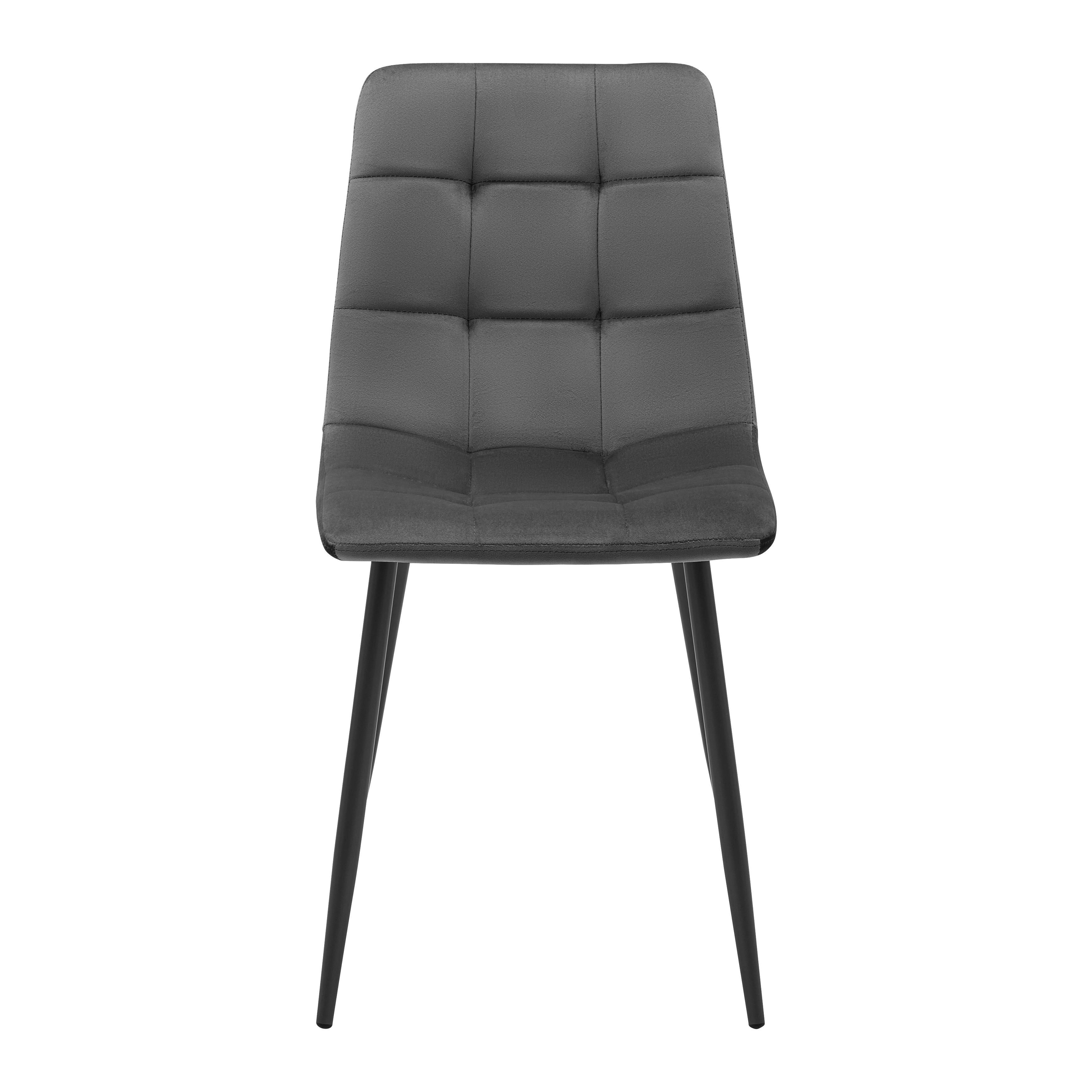 Jídelní Židle Ria Hnědá - šedá/černá, Moderní, kov/textil (43,5/87/54cm) - P & B