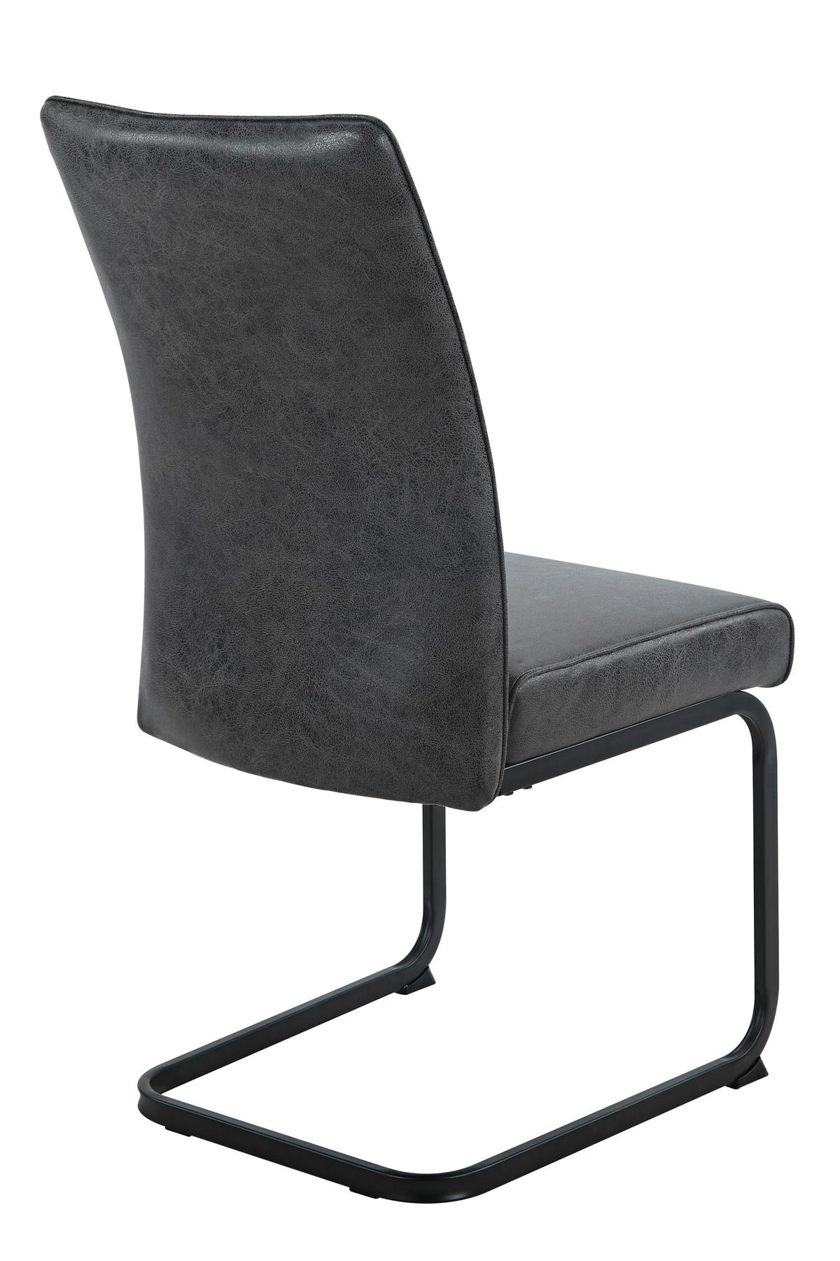 SCHWINGSTUHL-SET MALTA I S 4ER-SET - Anthrazit/Schwarz, MODERN, Textil/Metall (46/97/61cm) - P & B