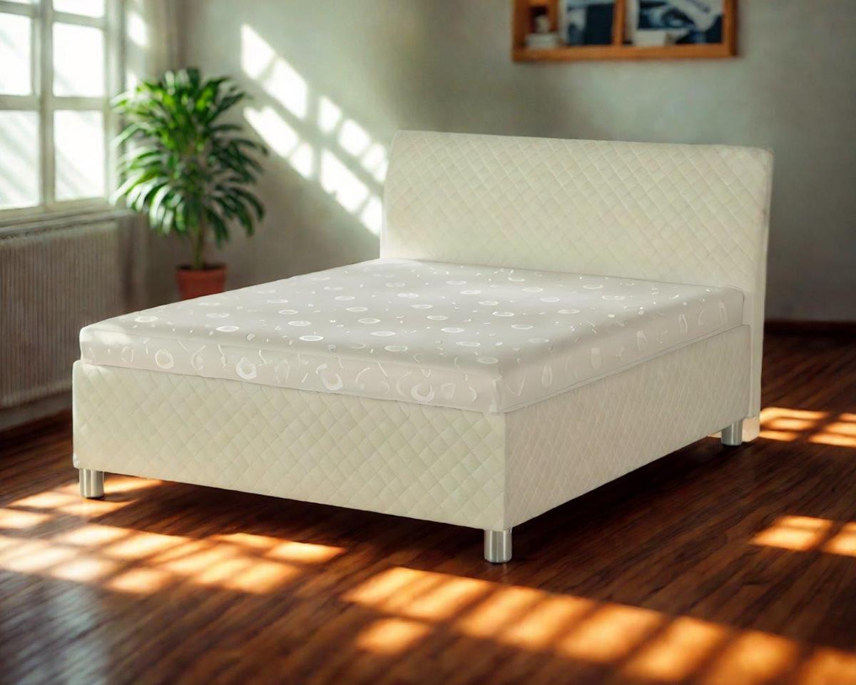 Kárpitozott Ágy Klea 160/200 Cm - fehér, Romantik / Landhaus, textil (160/200cm)