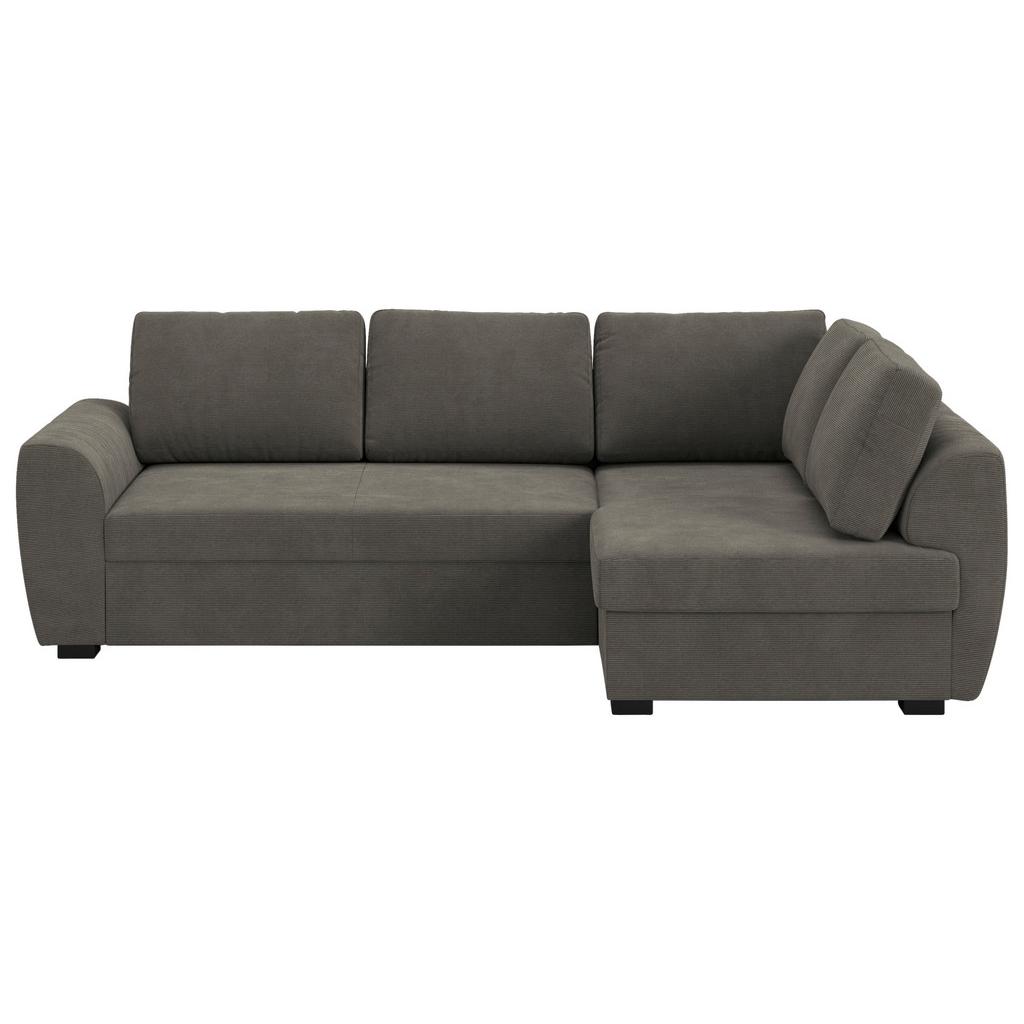 Ecksofa mit Bettfunktion Drift Cord anthrazit, B: 253cm