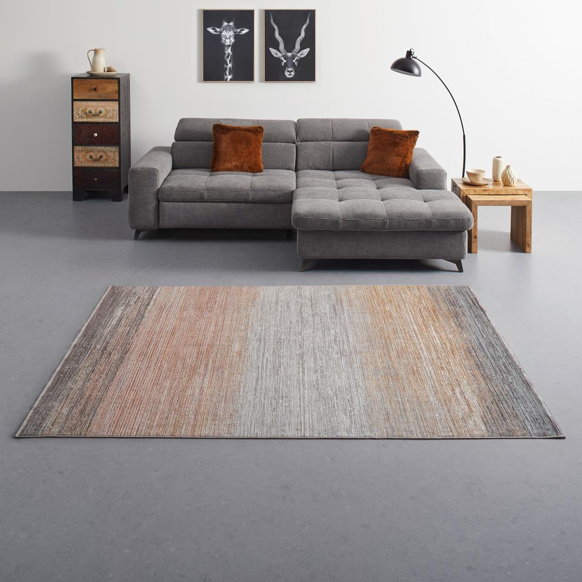TKANÝ KOBEREC DUNHAVN - terracotta/krémová, Konvenční, textil (160/230cm) - Mömax