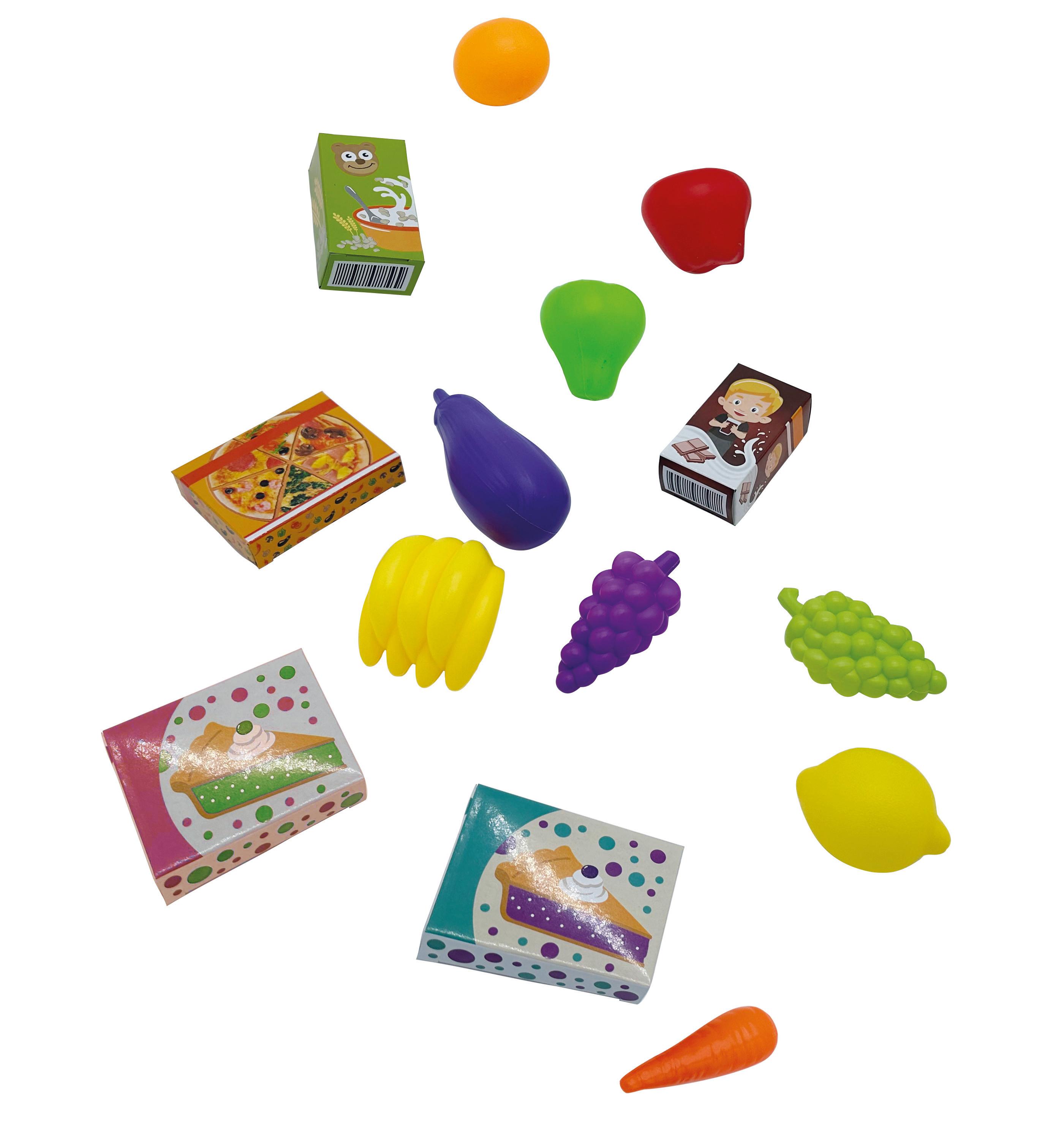 Kindereinkaufswagen Einkauftrolley - Gelb/Rot, Basics, Kunststoff (36/19/15cm)