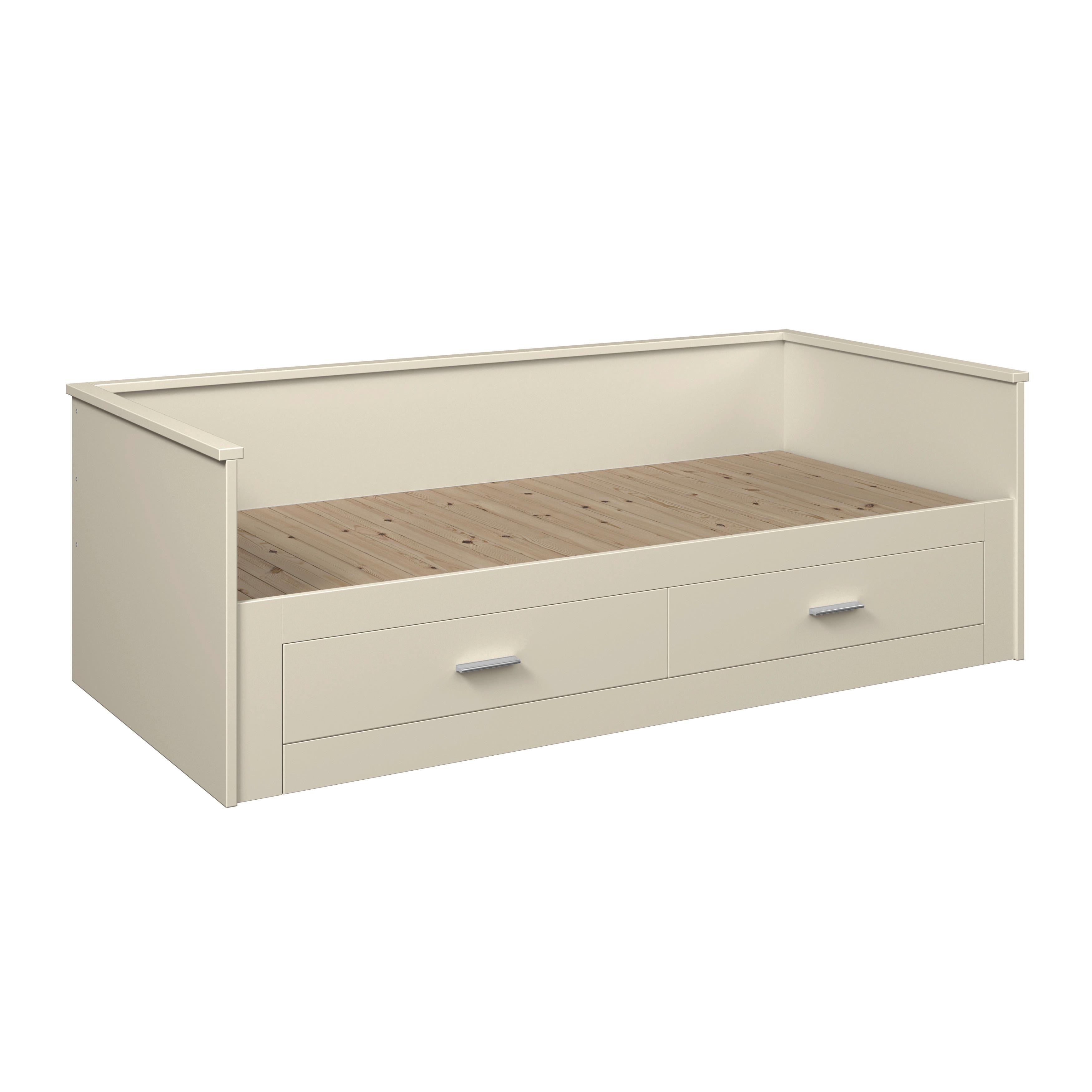Posteľ s výsu.lôžkom HONEY NEW dekor kašmír lakovaný - kašmírová, Romantik / Landhaus, drevo/kompozitné drevo (90-180/200cm) - Mömax