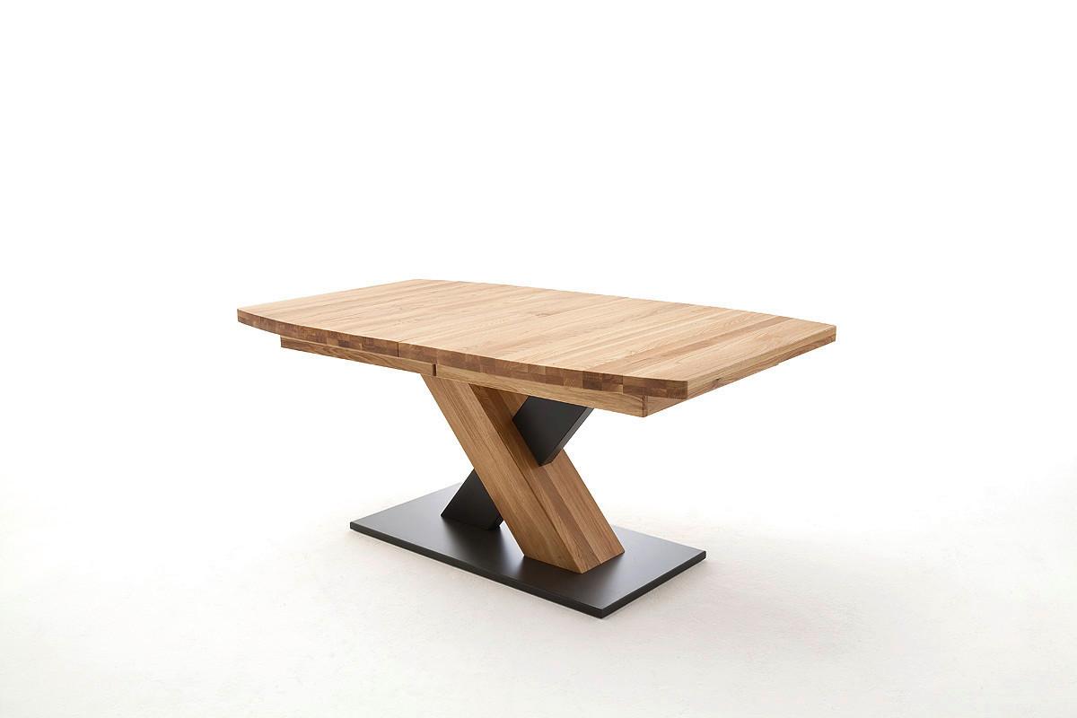 Ausziehtisch Mendoza 140 Az 140-220x45x90 cm Wildeiche - Wildeiche/Schwarz, Trend, Holz/Holzwerkstoff (140-220/78/90cm)