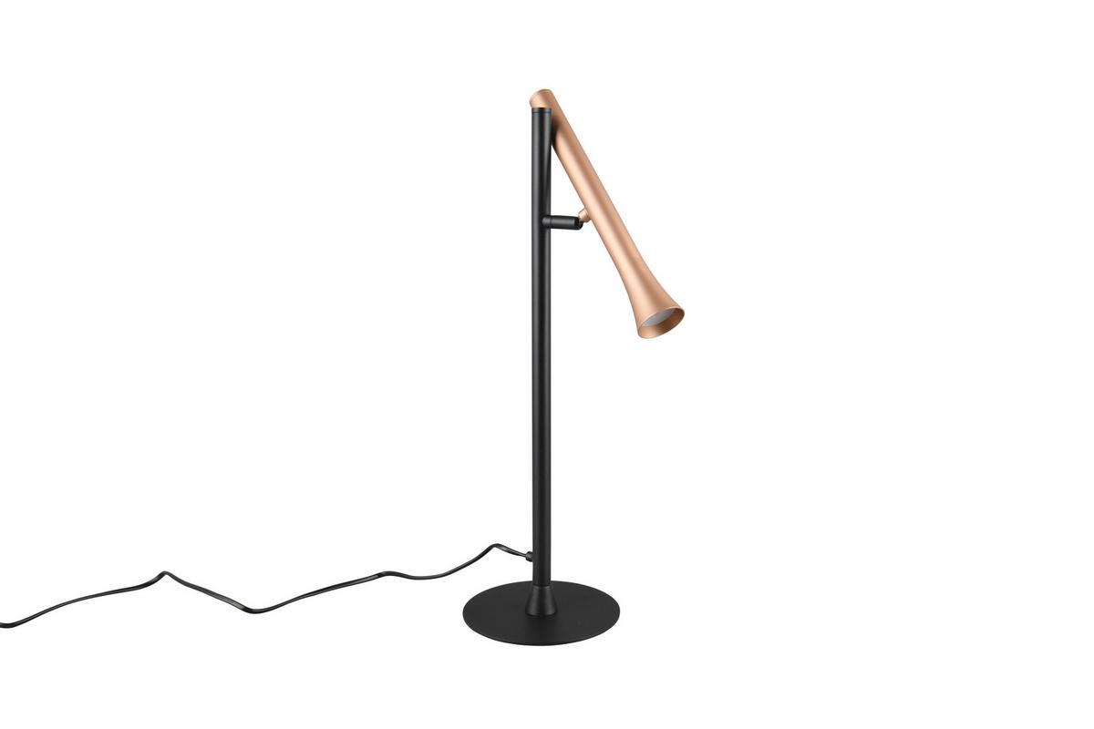 LED-Tischleuchte 552010165 Fiato - Schwarz/Braun, Design, Metall (16/53cm) - Trio Leuchten
