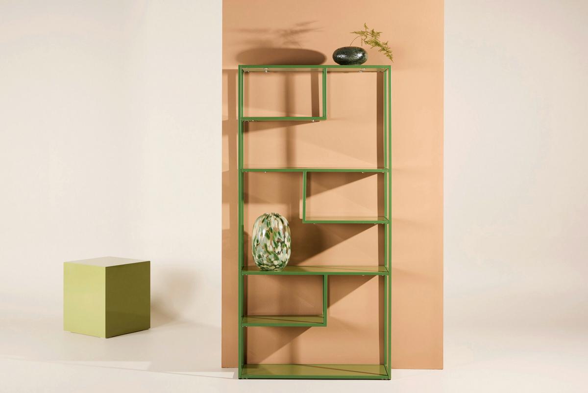 Ablage Staal Grün B: 80cm - Grün, MODERN, Metall (80/164/26cm) - Livetastic