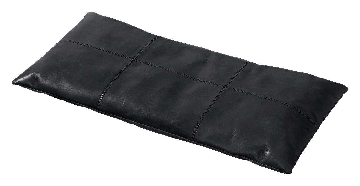 Bankauflage Lederkissen Schwarz B: 73 cm