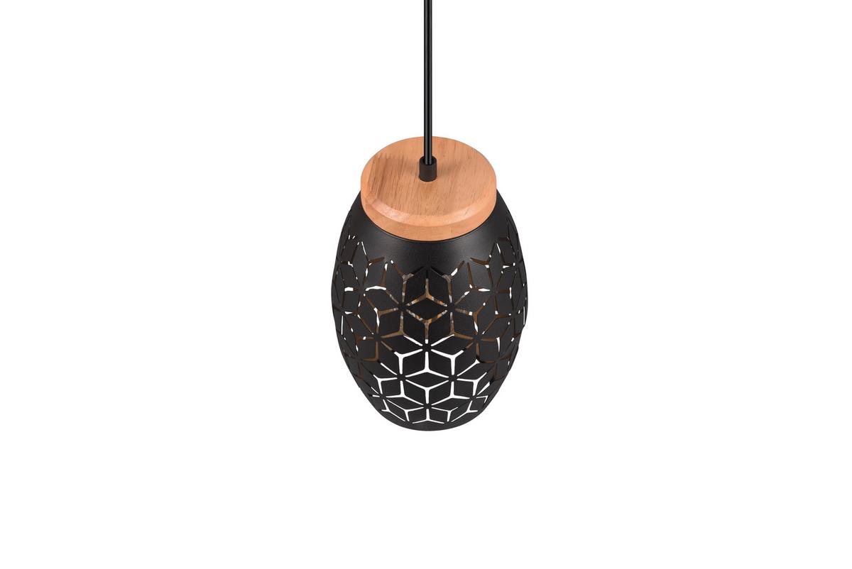 Pendelleuchte R31571080 Bidar - Goldfarben/Schwarz, KONVENTIONELL, Holz/Metall (15/150cm)