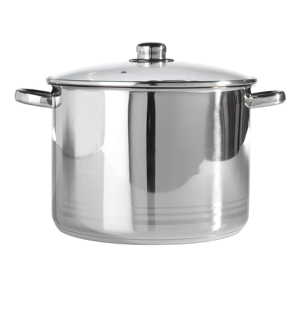 Hrniec Paula, 11,4l - číra/farba ušľachtilej ocele, Konventionell, kov/sklo (28/20cm) - Mömax