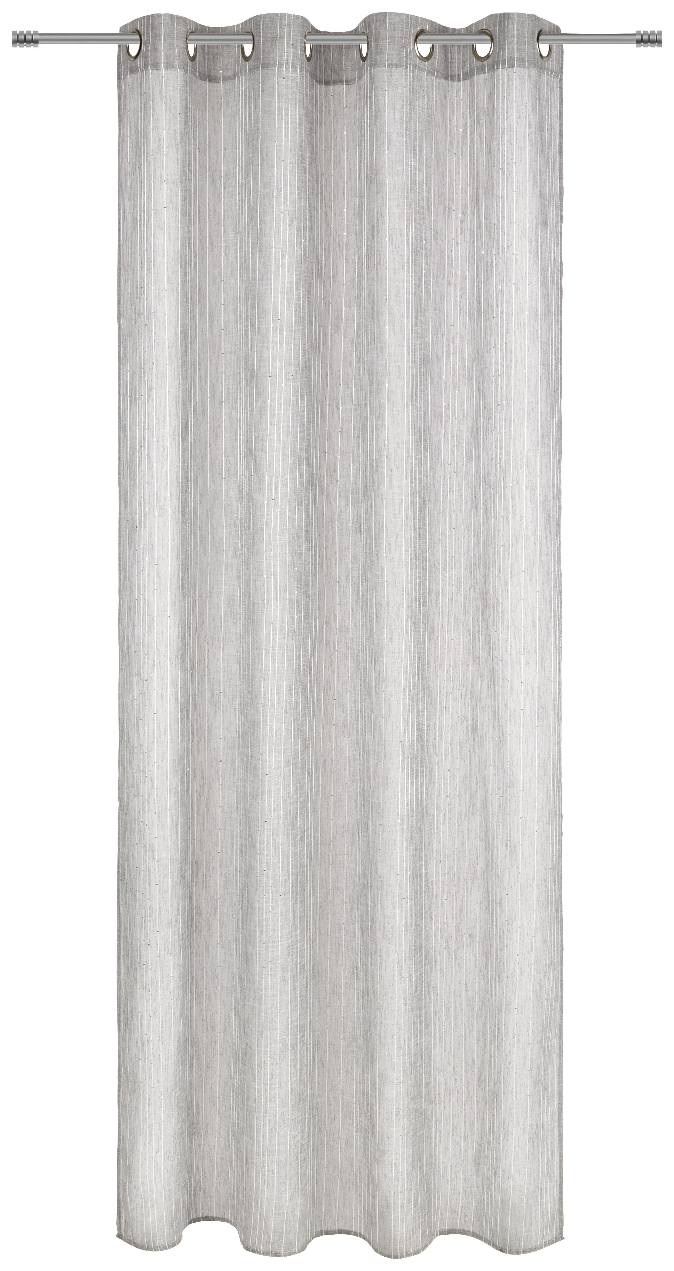 Készfüggöny Larissa - Fehér, modern, Textil (140/245cm) - Luca Bessoni