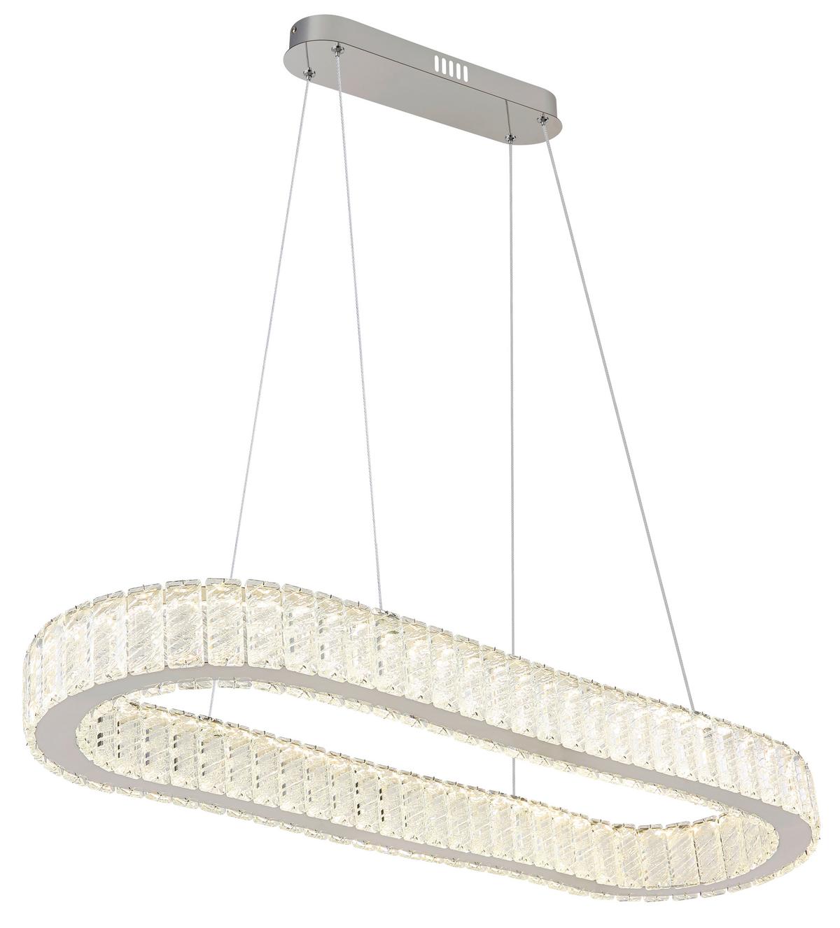 ZÁVESNÉ LED SVIETIDLO 67162-58 - priehľadné/číra, Konventionell, kov/plast (89/31/120cm) - Globo