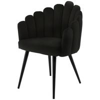 Armlehnstuhl Jeane 625 Schwarz - Schwarz, Design, Kunststoff/Metall (61/85/58cm) - Kayoom