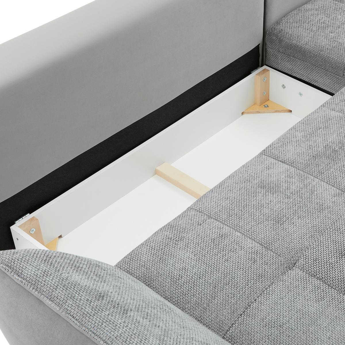 Ecksofa Midway - Schwarz/Grau, MODERN, Holz/Holzwerkstoff (282/187cm)