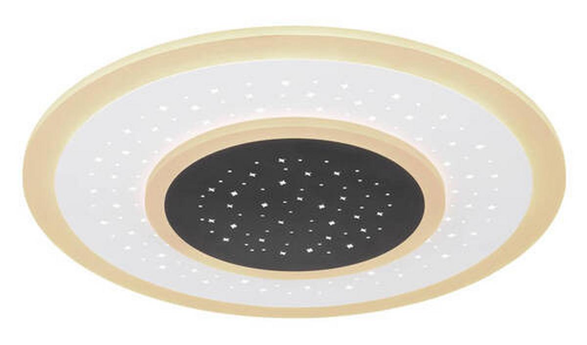 LED-Deckenleuchte 48133-44 - Opal/Schwarz, Design, Kunststoff/Metall (46/5,5cm) - Globo