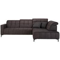 Rohová sedačka PANAMA, pravá, antracitová - čierna/antracitová, Konventionell, kov/textil (304/216cm) - Premium Living