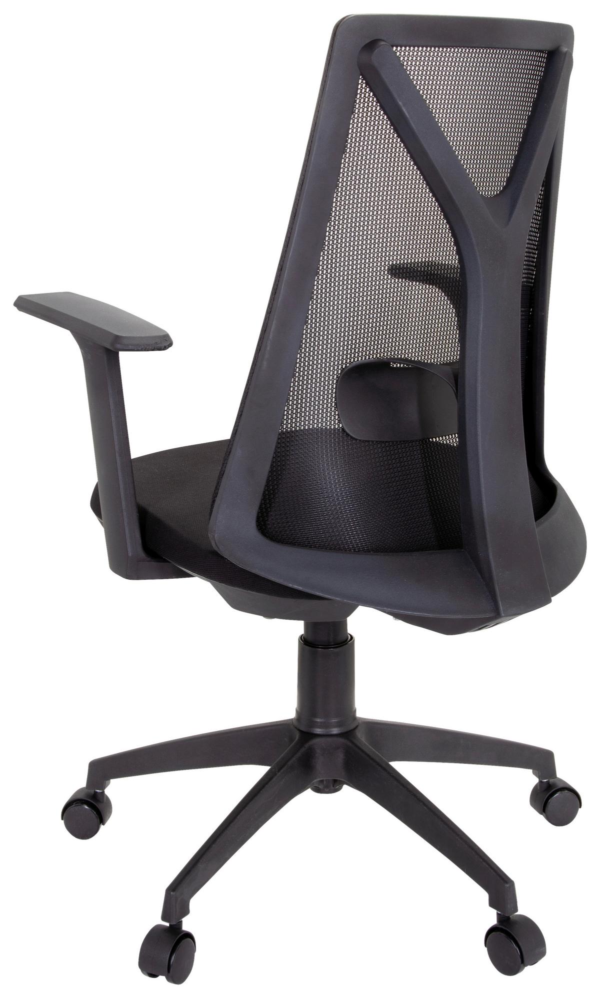 Bürostuhl Falun Basic Schwarz Bis 120 Kg - Schwarz, Basics, Kunststoff/Textil (64/100/60cm) - MID.YOU