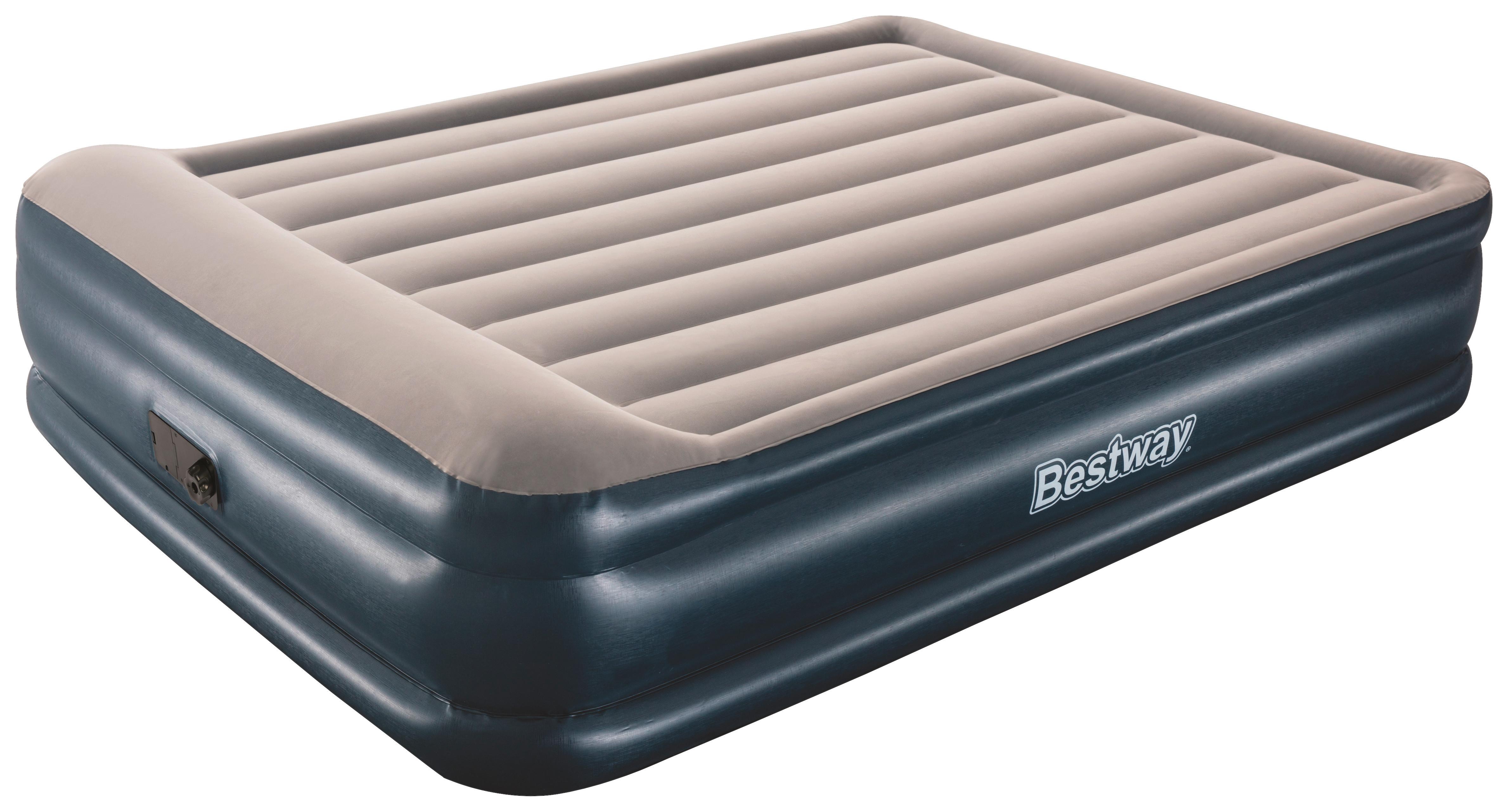 Luftbett Queen 203x152x46cm Selbstaufblasend 67630 - Blau/Grau, MODERN, Kunststoff (203/152/46cm) - Bestway