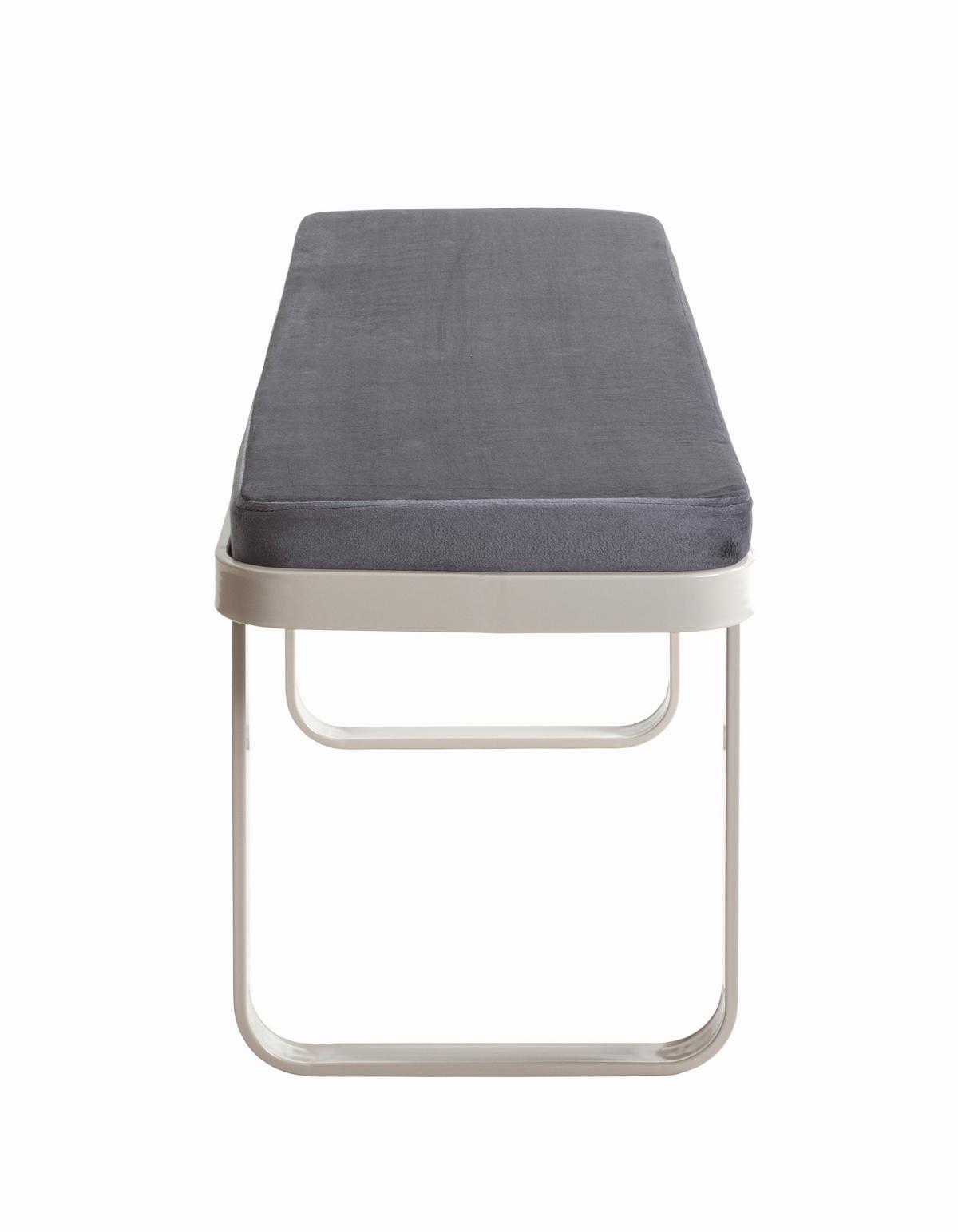 LAVICA DARIO 2 - kašmírová/antracitová, Konventionell, kov/textil (115/48/36cm)