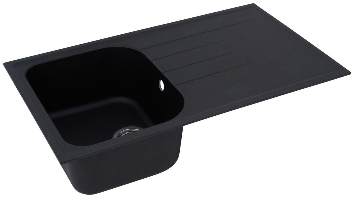 Spüle Respekta Stein Bxt: 86x50 Cm - Schwarz, Trend, Stein (86/20,9/50cm) - Respekta