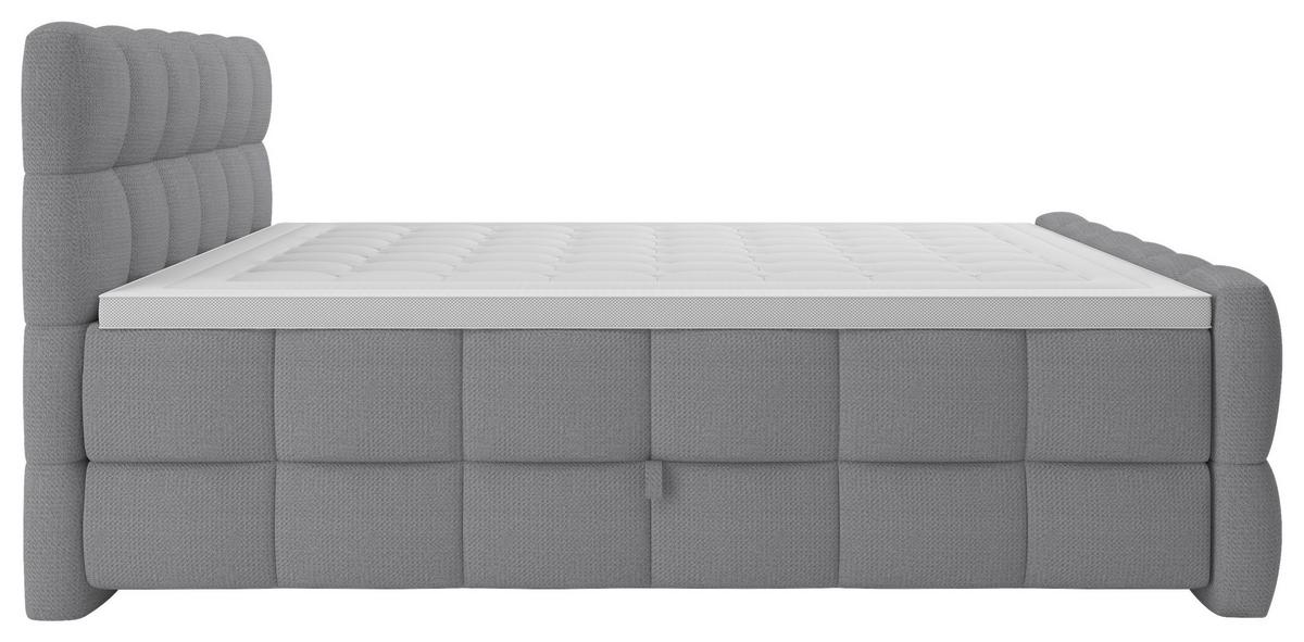 BOXSPRINGBETT inkl. Bettkasten 180x200 - Schwarz/Grau, Trend, Holz/Holzwerkstoff (180/200cm) - Sembella
