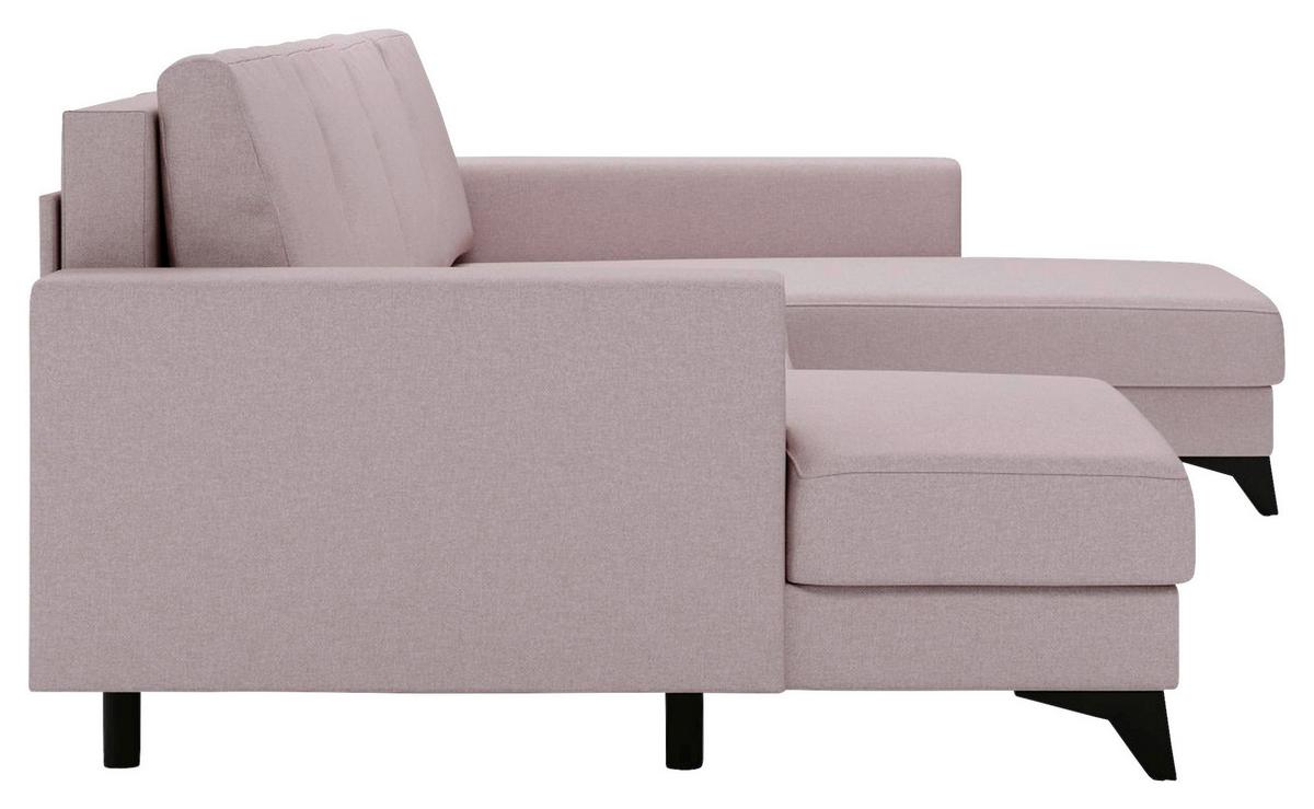 Harvey Rosa U: 156x339x190 Cm - Schwarz/Rosa, Design, Textil (156/339/190cm) - Livetastic