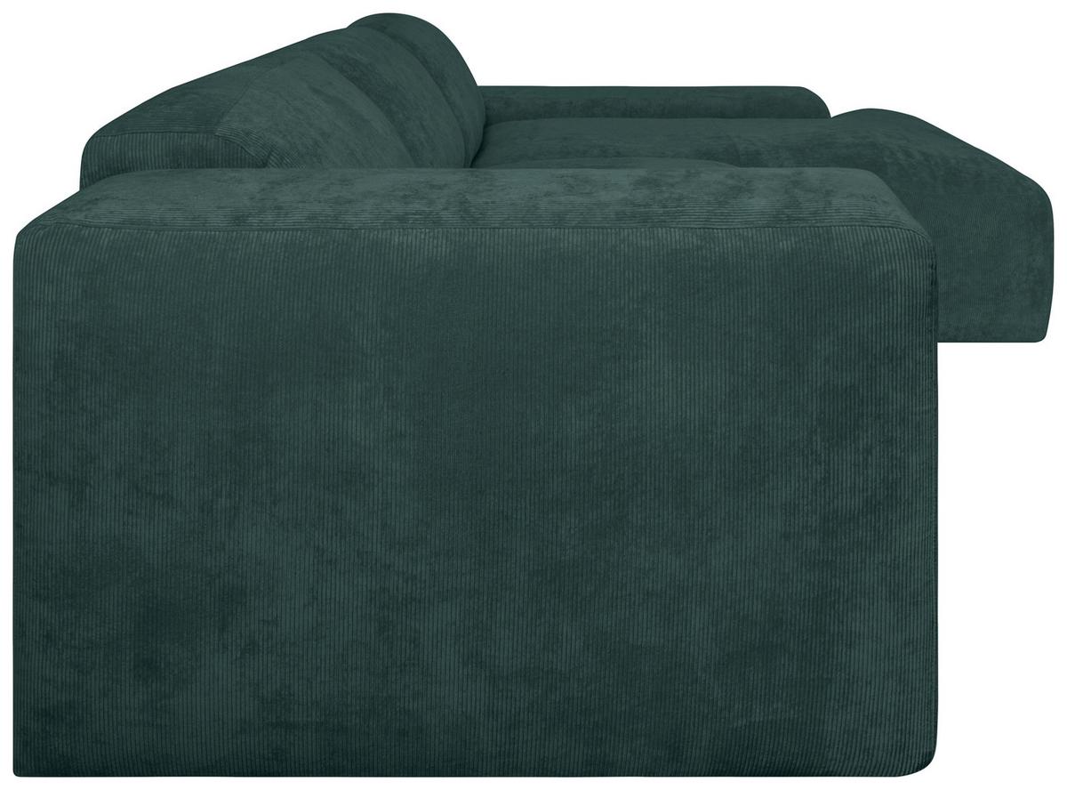 Ecksofa Hannah Grün 343x170 cm - Schwarz/Grün, Design, Textil (343/170cm) - MID.YOU