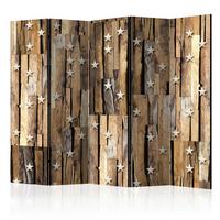 Paravent Beige Hellbraun B: 225 Cm - Hellbraun/Beige, Basics, Holz/Kunststoff (225/172/3cm) - artgeist