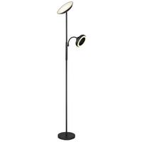 LED-Stehleuchte 58008 - Opal/Schwarz, KONVENTIONELL, Kunststoff/Metall (33,7/25/178cm) - Globo