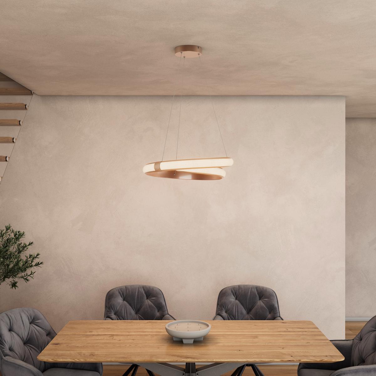 Led Függőlámpa Ceylan - cappuccino, Basics, műanyag/fém (50/120cm) - Luca Bessoni