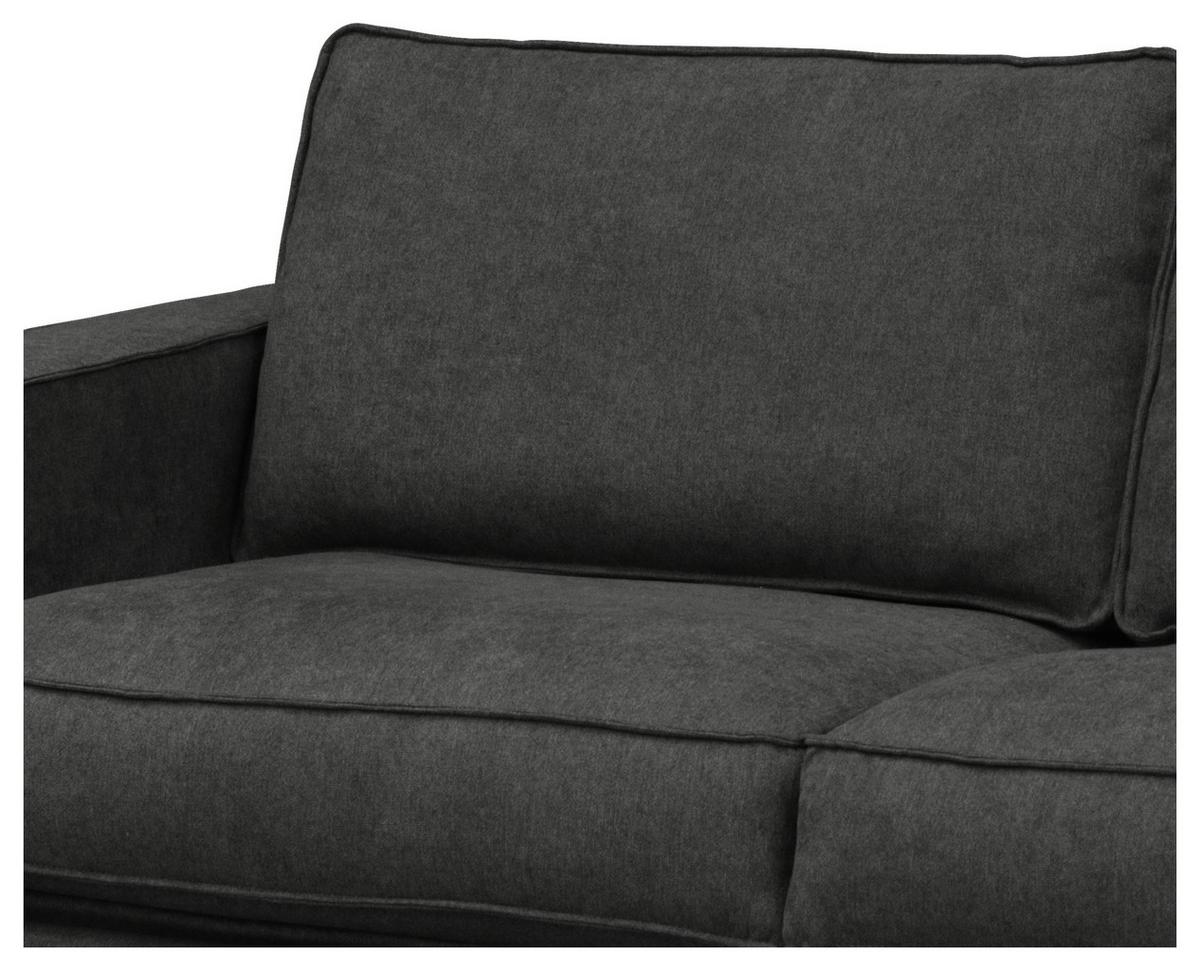 Schlafsofa Texas Anthrazit Webstoff, B: 203 cm - Dunkelbraun/Anthrazit, Design, Textil (203/85/99cm) - MID.YOU