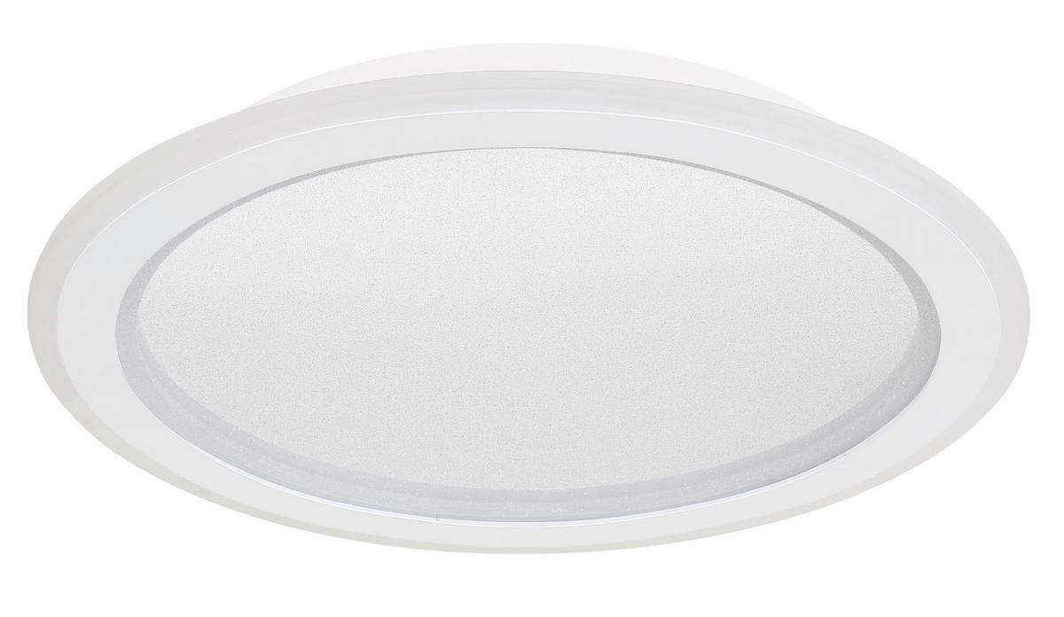 Led-deckenleuchte 48917-24rgb - Opal/Weiß, Trend, Kunststoff/Metall (40/5cm) - Globo