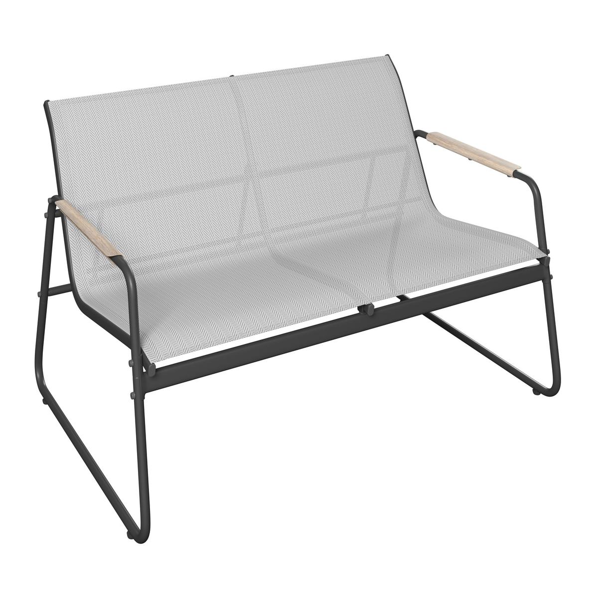 Loungegarnitur Mailand - Dunkelgrau/Hellgrau, MODERN, Kunststoff/Textil - Beldano