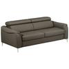 Schlafsofa Pafos Schlammfarben Lederlook, Rindsleder B: 203cm - Schlammfarben, Design, Leder/Textil (203/77-98/103cm) - MID.YOU