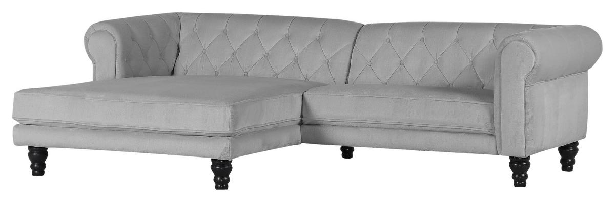 Ecksofa Jonte Grau S: 160x260 cm - Dunkelbraun/Grau, Design, Textil (160/260cm) - MID.YOU