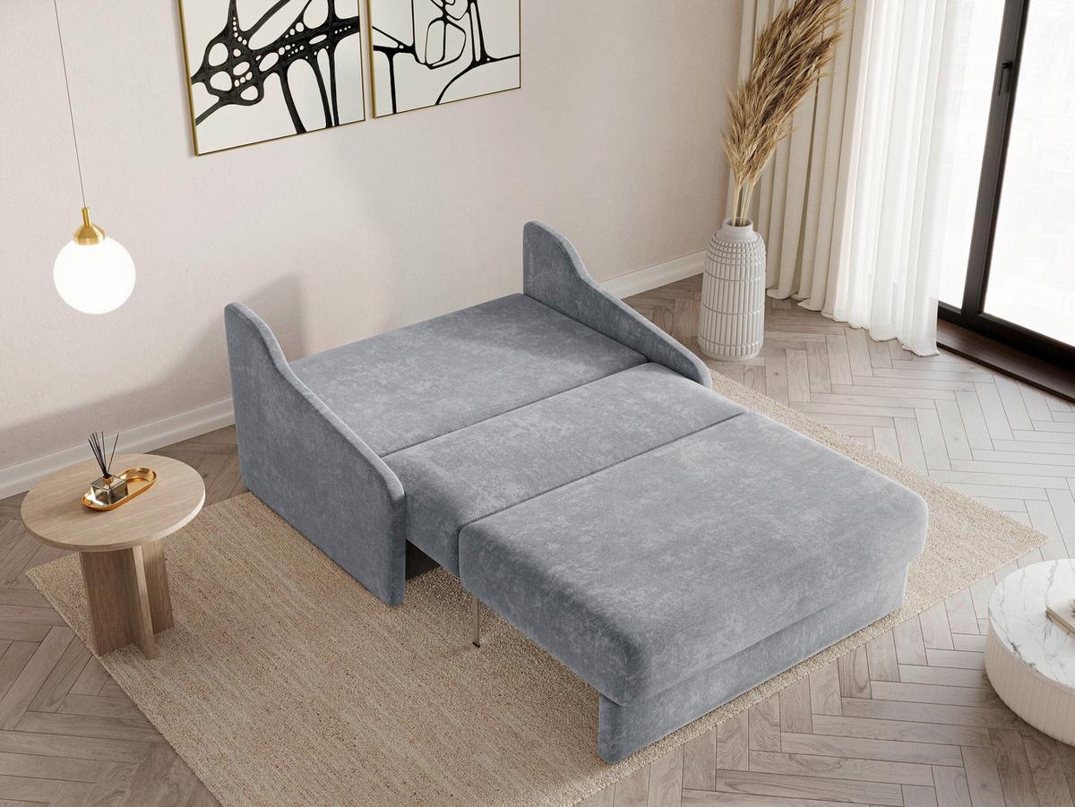 Schlafsofa Fly Grau, B: 136 cm - Schwarz/Grau, Design, Textil (136/86/113cm) - MID.YOU