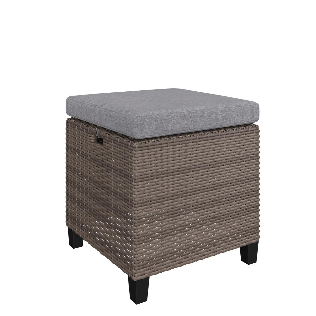 Loungegarnitur 5-Tlg. Porto aus Kunststoff mit Kissen - Grau, MODERN, Kunststoff/Textil (232/175cm) - Beldano