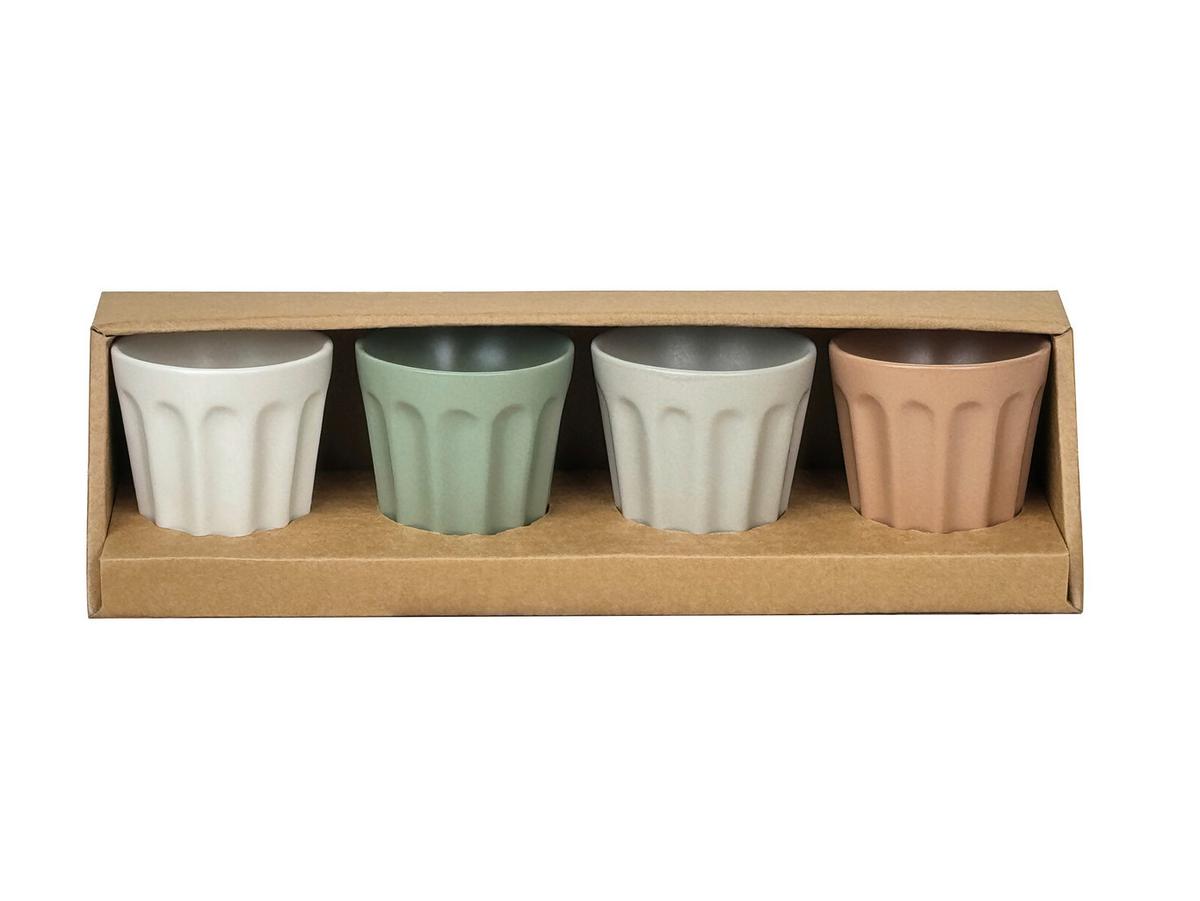 Espresso Csésze Szett Leo 4 Darabos - barna/fehér, Design, kerámia (7/7,5cm) - Luca Bessoni