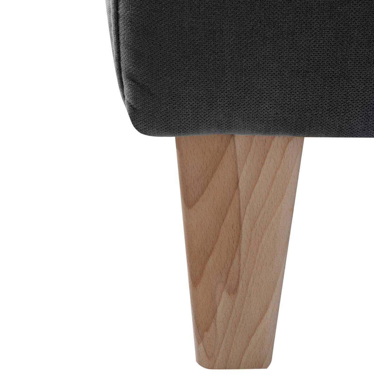 Polstersessel mit Armlehnen Milla Samt Schwarz - Schwarz/Naturfarben, Design, Textil (71/81/70cm) - Max Winzer